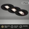 7146035 Led gibljiva vgradna stropna svetilka, set 3 svetilk, IP23 3x4,9W-3x480lm-3000K
