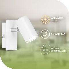 2840016 LED stenska luč za notranje prostore, reflektor, energijska učinkovitost A - GU10-2W-450lm-3000K