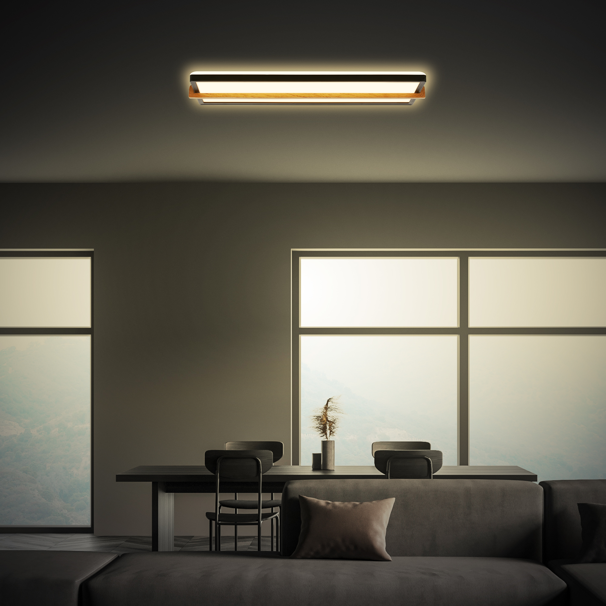 3846015 Tanek led panel, ambientalna osvetlitev, z lesenim dekorjem 22W-3000lm-3000K - slika 2