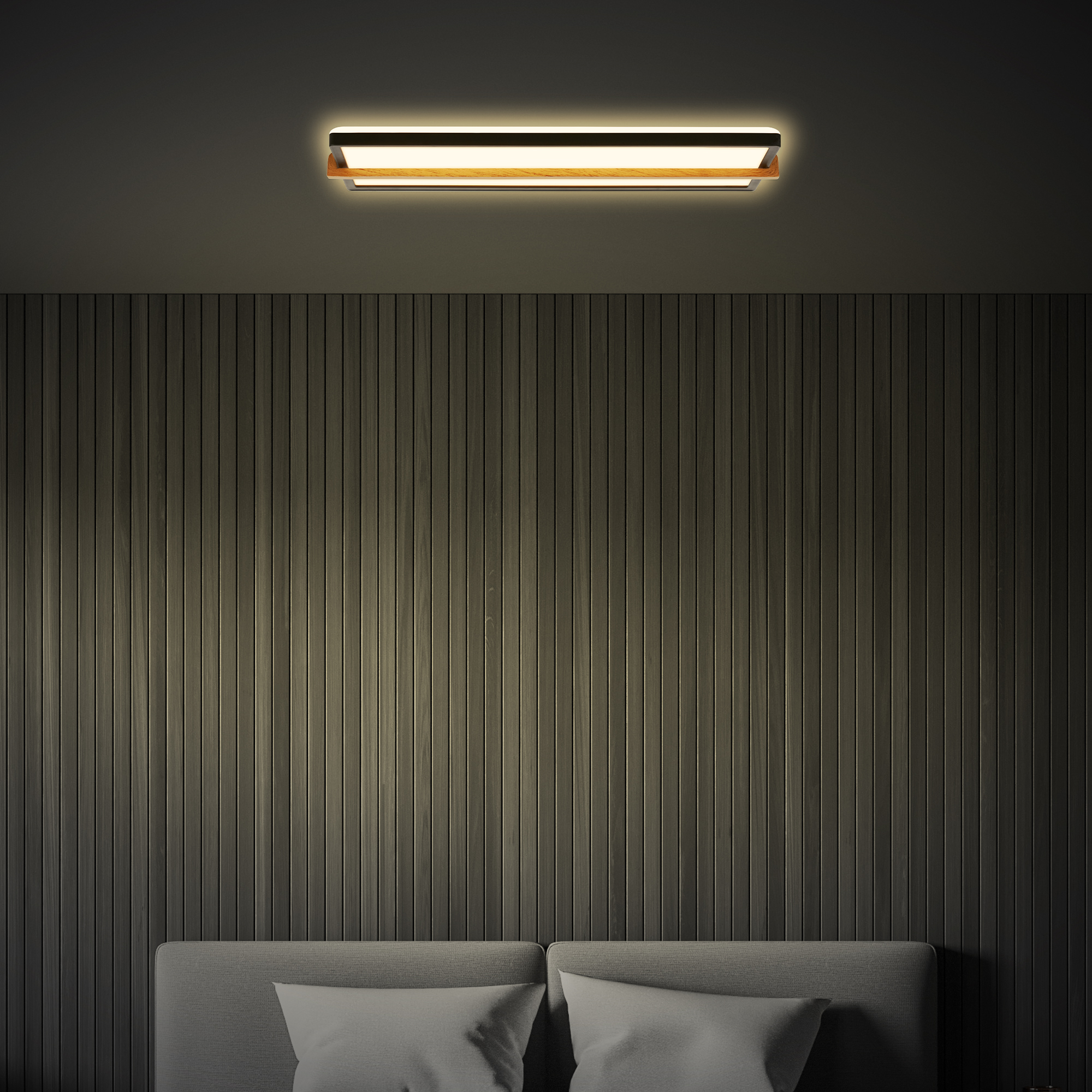3846015 Tanek led panel, ambientalna osvetlitev, z lesenim dekorjem 22W-3000lm-3000K - slika 3