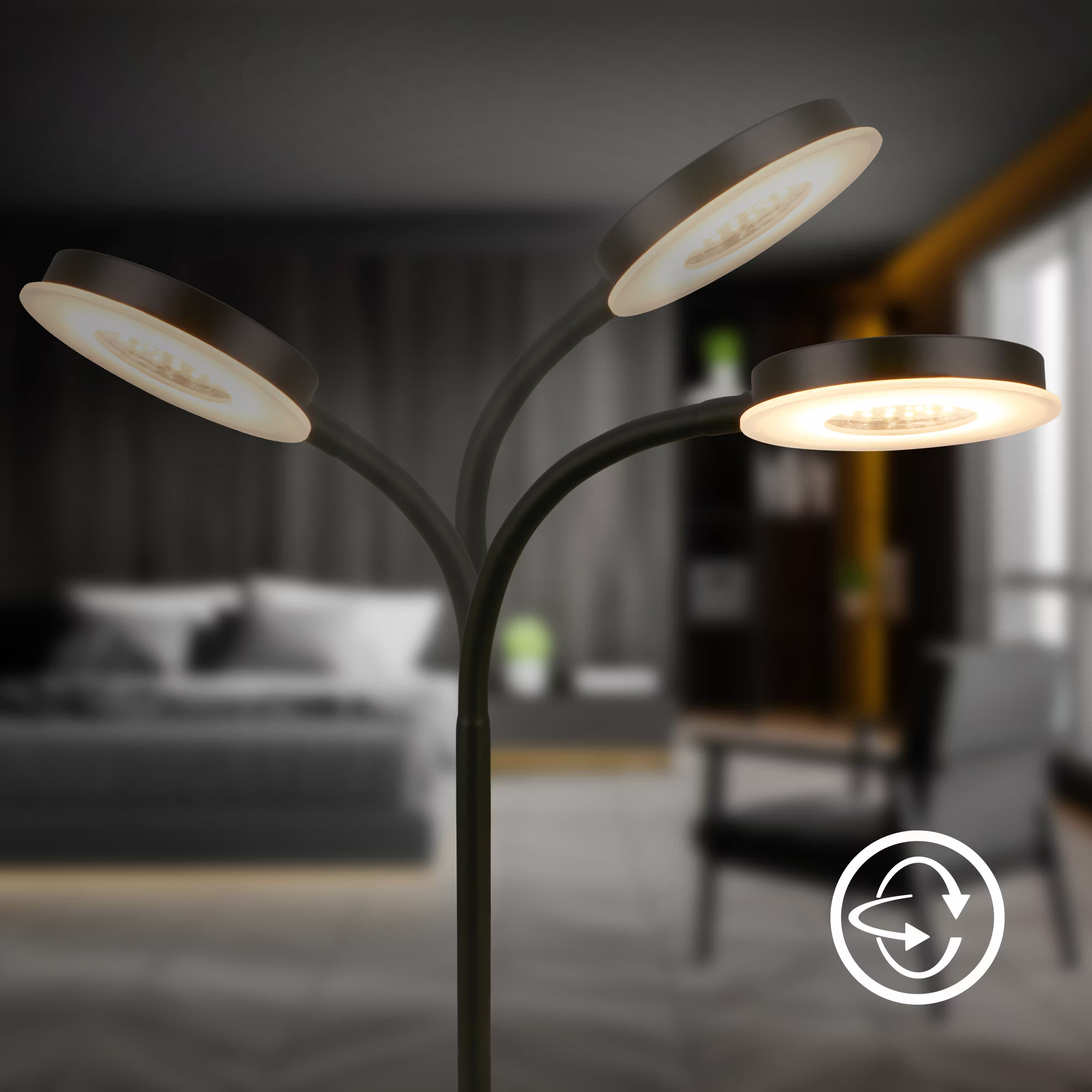 7585015 Led koračno zatemnilna namizna pisarniška, šolska svetilka 8W-800lm-3000K - slika 4