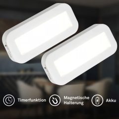 2374026 Akumulatorska svetilka s časovnikom USB-C, 1,3W-100lm-4000K-set 2 svetilk