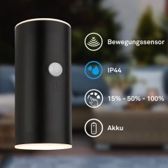 3966015 Led polnilna senzorska zidna ali stenska zunanja svetilka IP44-6,5W-700lm-3000K