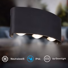 3989015 Led zidna ali stenska zunanja svetilka IP44-6,5W-700lm-4000K