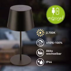 7692015 Baterijska, akumulatorska polnilna namizna svetilka z zatemnitvijo IP44-1,22W-120lm-2700K