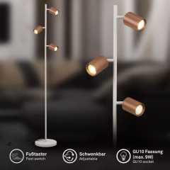 1390034 Led stoječa, talna svetilka GU10-max:3x9W