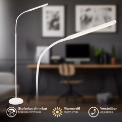 1660016 Led stoječa, talna zatemnilna pisarniška svetilka 6W-600lm-3000K
