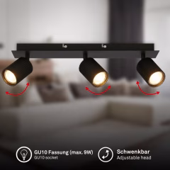 2390035 Led reflektor, stropna svetilka 3xGU10-max3x9W