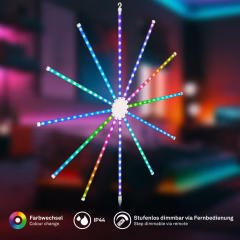 3954136 Led stenska-disco svetilka RGBIC