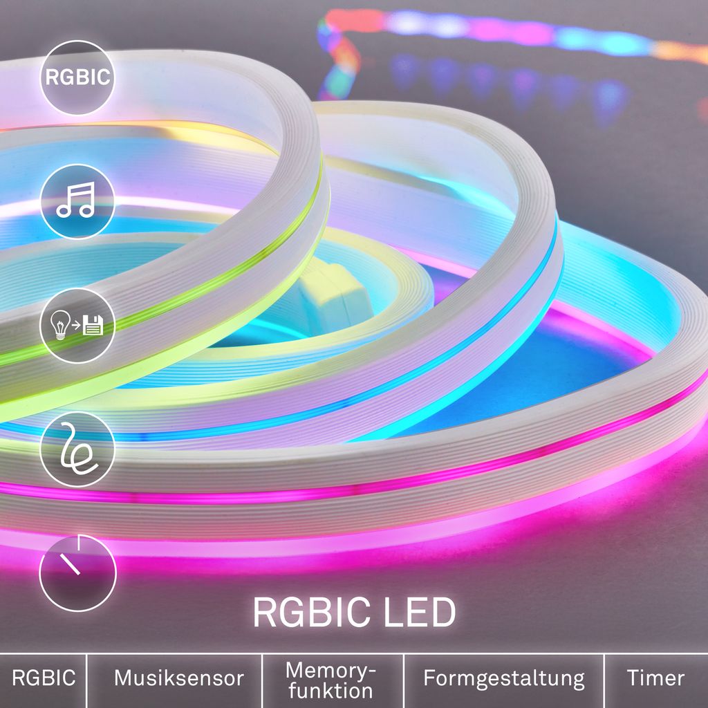 2368056 Led trak COB - Led samolepilni trak 5m-8W-900lm-RGBIC - slika 2