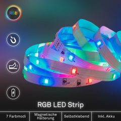 2392036 Led trak - Led samolepilni trak 3m-akumulatorski-3W-RGB - slika 2