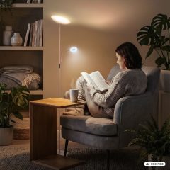 2400021 Led stoječa, talna svetilka z bralno lučko -zatemnilna 21,4W-2660lm-CCT(3000K-4000K-6500K) - slika 8