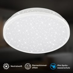 4043016 Led stropna kopalniška svetilka zvezdnato nebo IP44-15W-1800lm-4000K