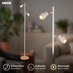 1122024 Led stoječa, talna svetilka 7W-800lm-3000K