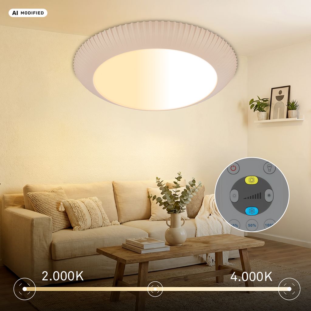4042011 Led plafonjera, stropna luč 18W-2800lm-CCT (2000K-4000K) - slika 3