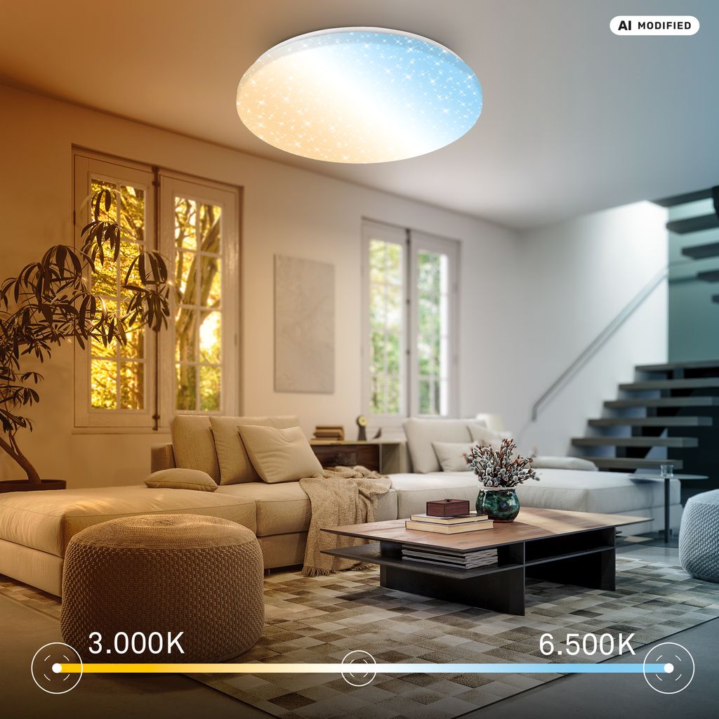 4096016 Energijsko varčna stropna svetilka, 19,4W-4400lm-CCT (3000K-6500K) - slika 3