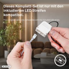 8048016 Komplet led trakov za akustične panele, samolepilni trak+mehčalec svetlobe 2x2m-18W-1950lm-3000K-(14-15mm) - slika 4